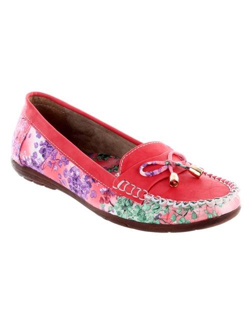 pink fabric floral moccasin - 11540366 - Very Small Image - 1