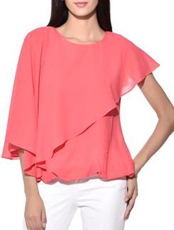 pink georgette single shoulder dress - 11540440 - Very Small Image - 1