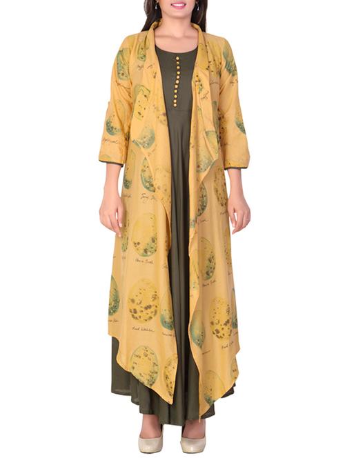 yellow cotton kurti - 11541945 - Very Small Image - 1