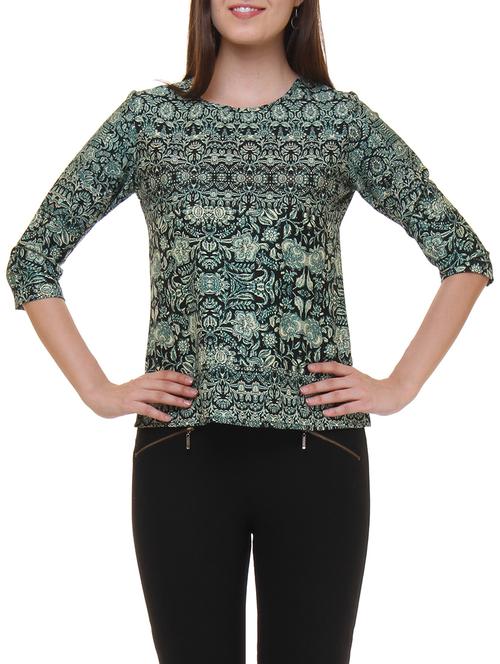 green crepe regular top - 11543136 - Very Small Image - 1