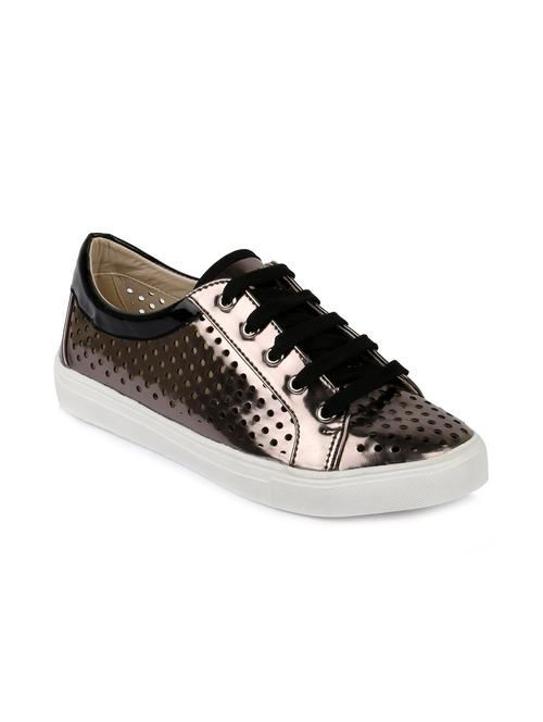 grey faux leather plimsolls - 11544205 - Very Small Image - 1