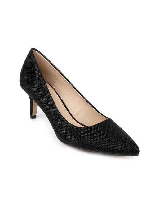 solid black faux leather pumps - 11544220 - Very Small Image - 1