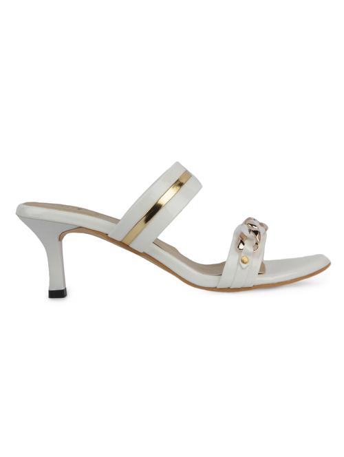 embellished white low heel sandals - 1154518 - Very Small Image - 1