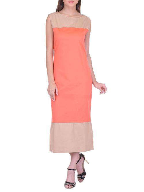 orange crepe dress - 11551300 - Very Small Image - 1