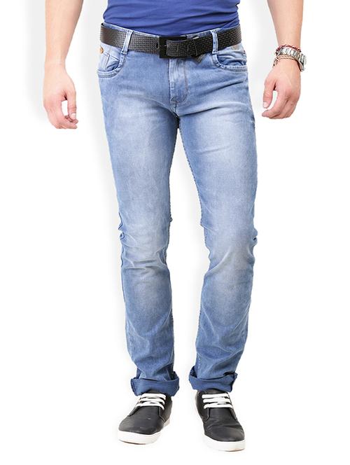 blue cotton stone washed jeans - 11554043 - Very Small Image - 1