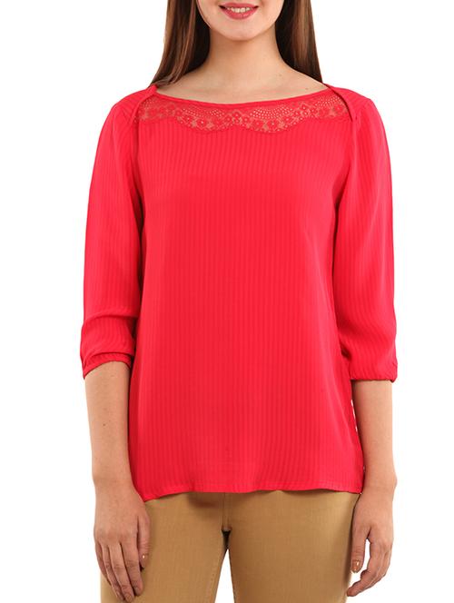 red viscose regular top - 11554351 - Very Small Image - 1