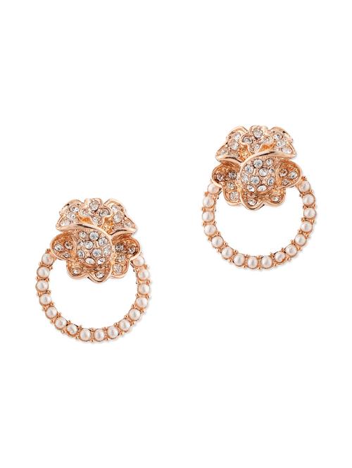gold metal drop earrings - 11556223 - Very Small Image - 1