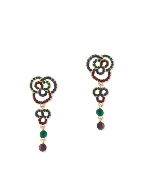 multi colored metal drop earrings - 11556263 - Very Small Image - 1