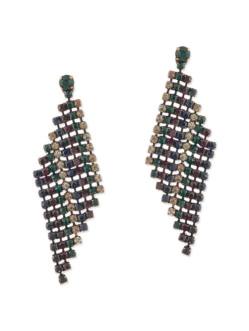 multi colored metal drop earrings - 11556377 - Very Small Image - 1