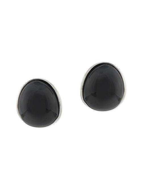 black metal studs earrings - 11556381 - Very Small Image - 1