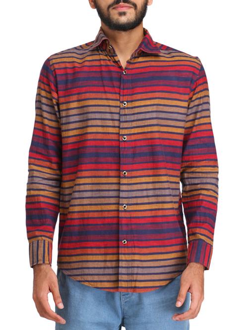 red cotton casual shirt - 11566573 - Very Small Image - 1