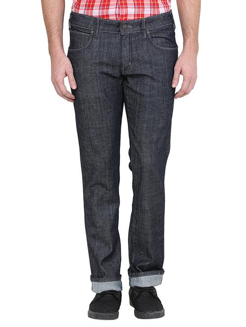 charcoal grey cotton regular jeans - 11568641 - Very Small Image - 1