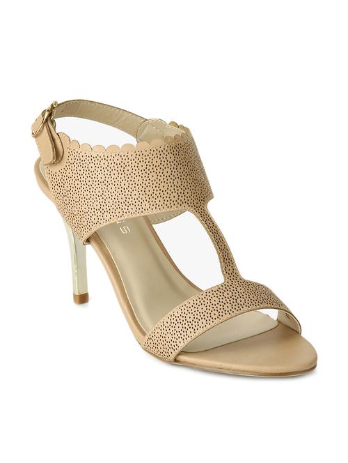 beige leatherette cut work sandal - 11569864 - Very Small Image - 1