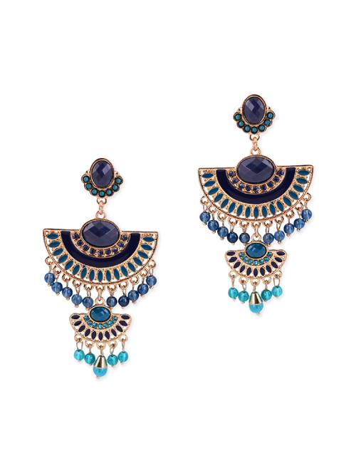 blue metal drop earring - 11575056 - Very Small Image - 1