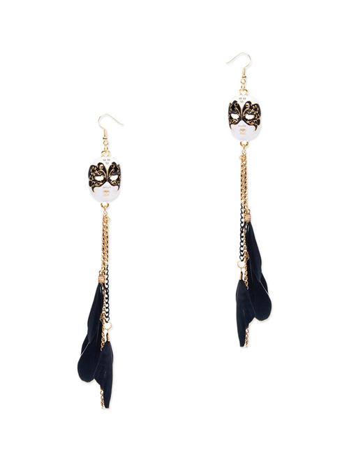 black metal drop earring - 11575065 - Very Small Image - 1