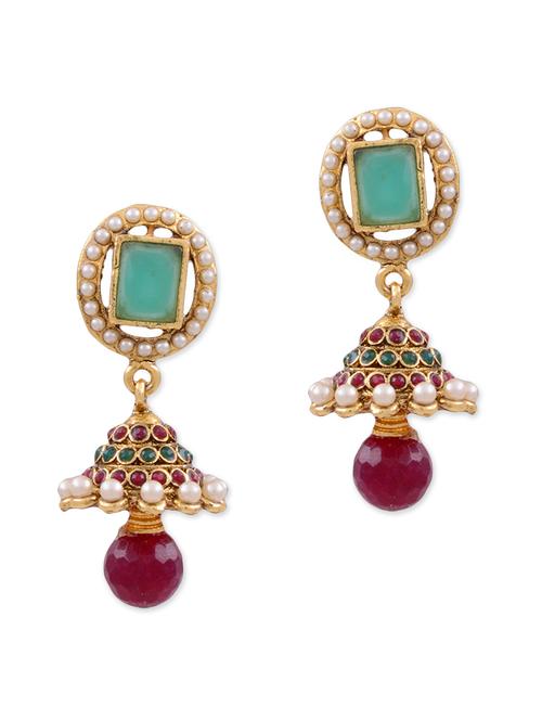 red copper drop earring - 11575842 - Very Small Image - 1