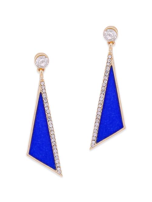 blue metal drop earring - 11578853 - Very Small Image - 1