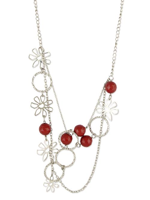 silver embellished metallic necklace - 1158053 - Very Small Image - 1