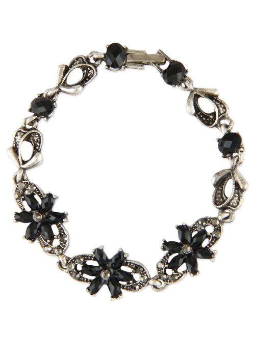 Black studded metallic bracelet - 1158135 - Very Small Image - 1