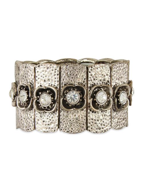 silver beaded metallic stretchable bracelet - 1158148 - Very Small Image - 1