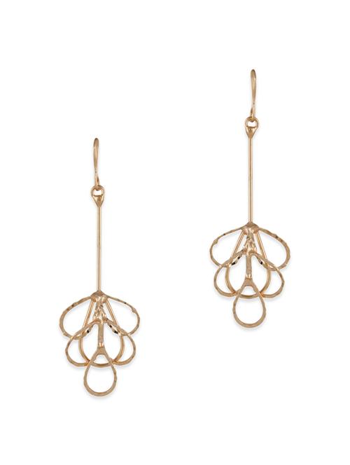 gold metal drop earring - 11584352 - Very Small Image - 1