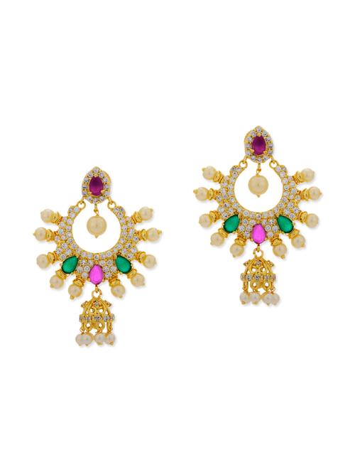multicolor copper chandballi earring - 11587669 - Very Small Image - 1