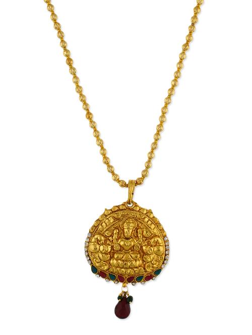 multi colored gold plated chain necklace - 11593278 - Very Small Image - 1