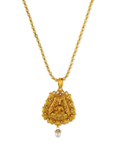 multi colored gold plated chain necklace - 11593279 - Very Small Image - 1
