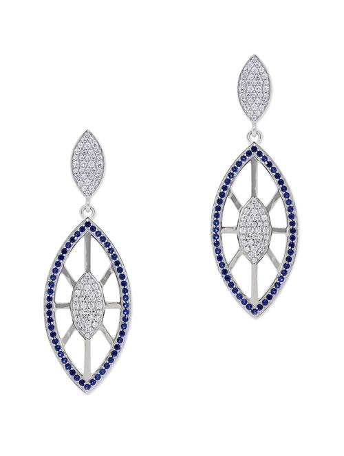 blue silver drop earrings - 11596913 - Very Small Image - 1