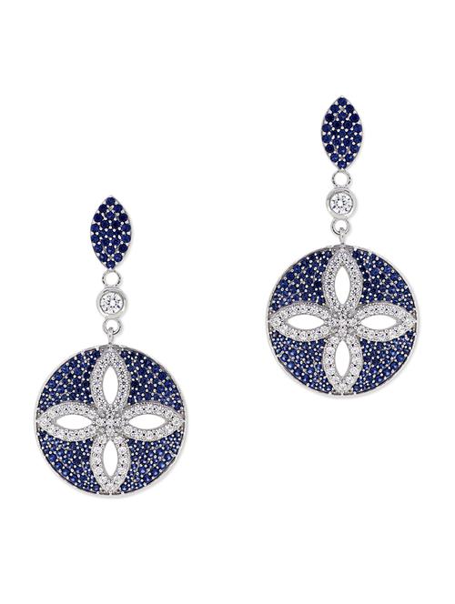 blue silver drop earrings - 11596917 - Very Small Image - 1