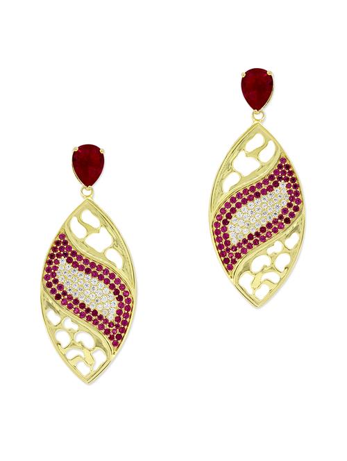 golden polki drop earrings - 11596921 - Very Small Image - 1