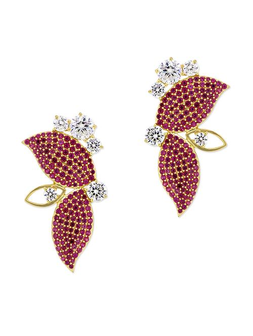 red polki drop earrings - 11596924 - Very Small Image - 1