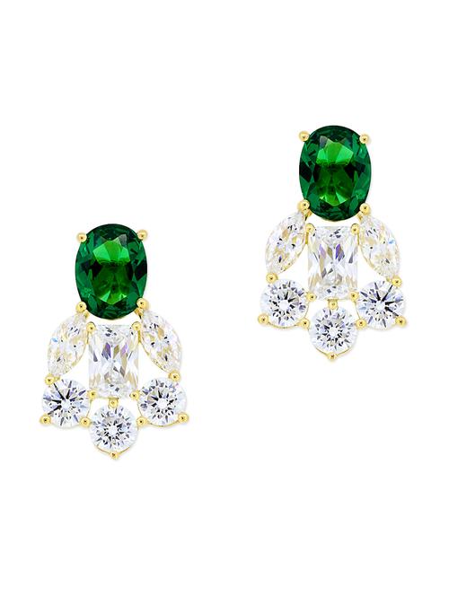 emerald green studs earrings - 11596968 - Very Small Image - 1