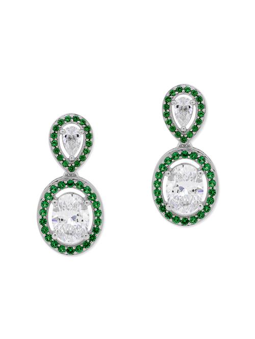 green silver drop earrings - 11597000 - Very Small Image - 1