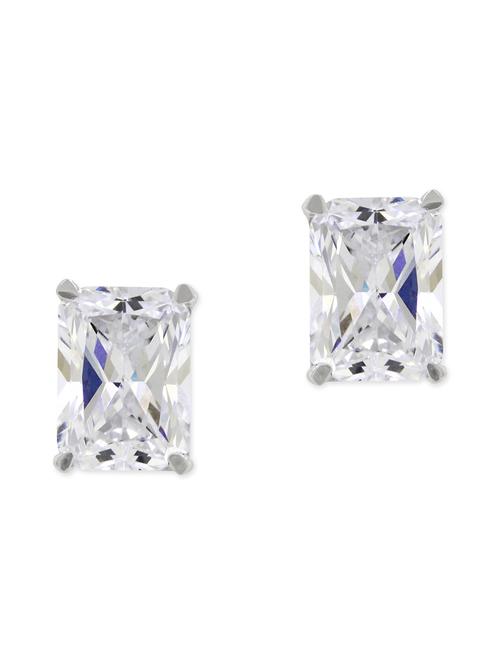 crystal silver studs earrings - 11597024 - Very Small Image - 1