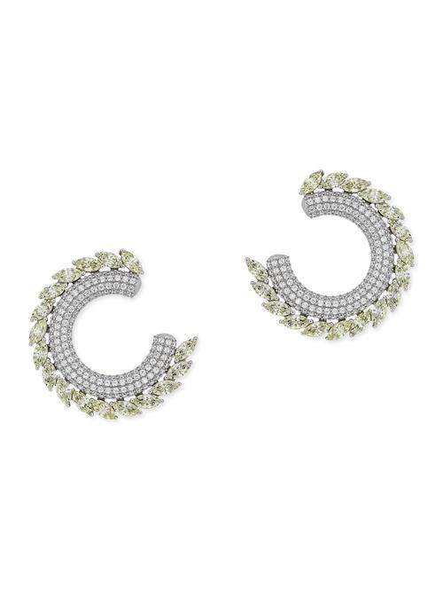 yellow silver studs earrings - 11597030 - Very Small Image - 1