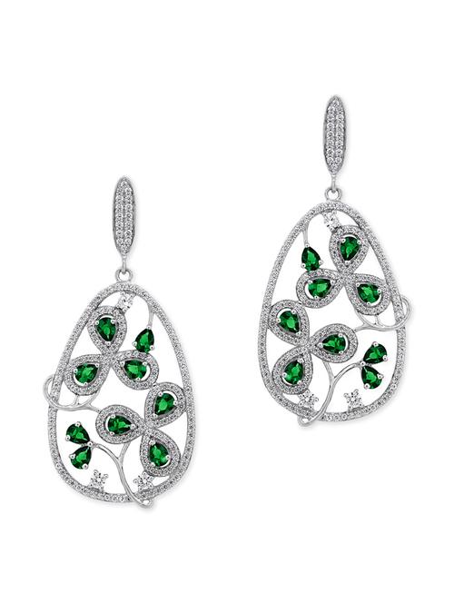 green silver drop earrings - 11597071 - Very Small Image - 1