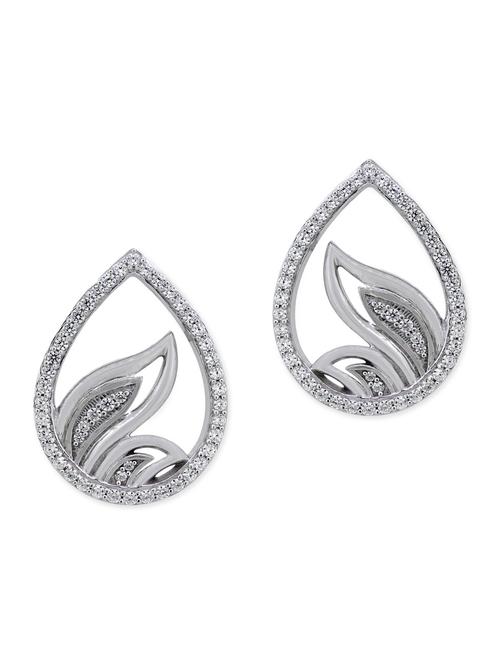 white silver studs earrings - 11597080 - Very Small Image - 1
