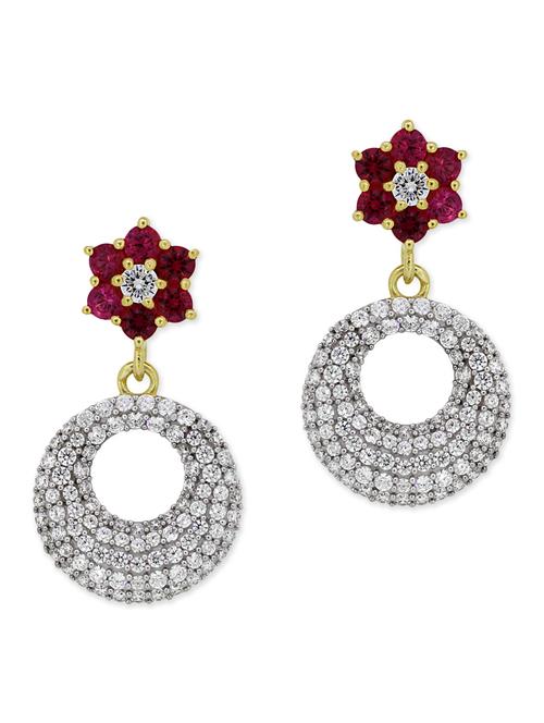 red golden drop earrings - 11597089 - Very Small Image - 1