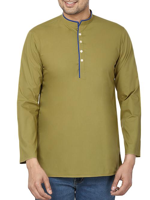 green cotton kurta - 11599155 - Very Small Image - 1