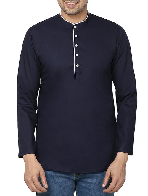 blue cotton kurta - 11599161 - Very Small Image - 1