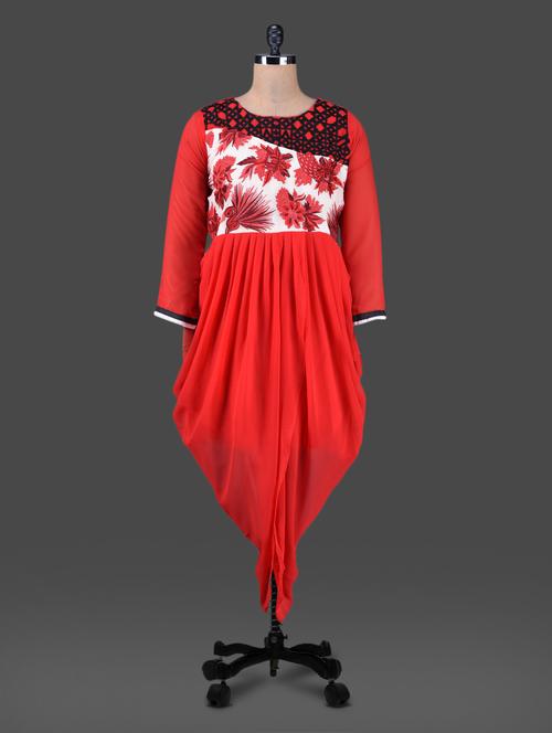 long sleeve embroidered solid color bottom drees - 1160193 - Very Small Image - 1