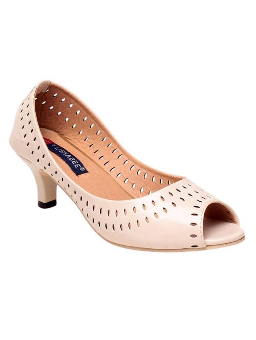 beige faux leather cut work sandal - 11605138 - Very Small Image - 1