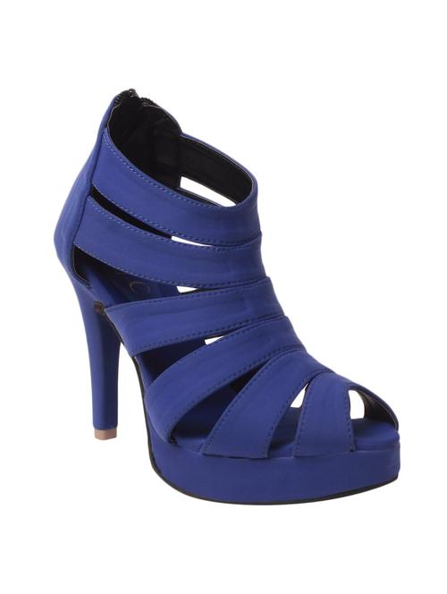 solid navy blue faux leather sandal - 11605143 - Very Small Image - 1