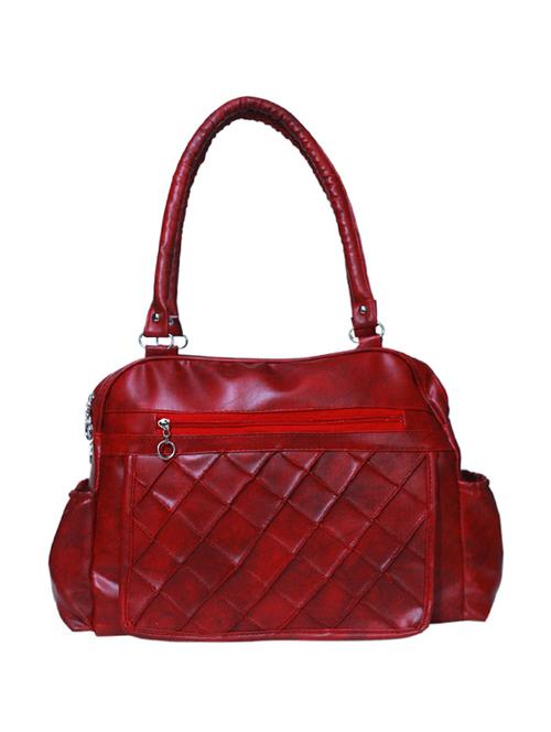 maroon leatherette handbag - 11609303 - Very Small Image - 1