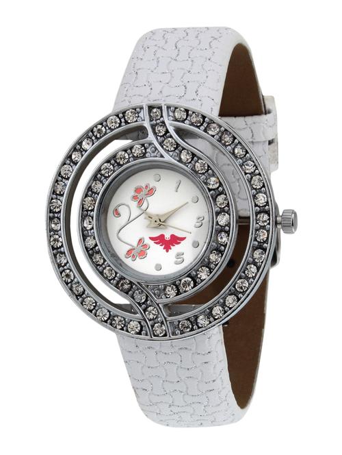 silver leather strap wrist watch - 11611381 - Very Small Image - 1