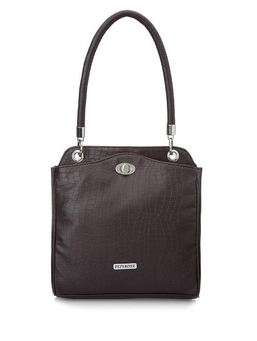 brown textured faux leather tote - 1161309 - Very Small Image - 1