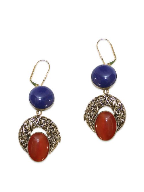 multi metal drop earring - 11615208 - Very Small Image - 1