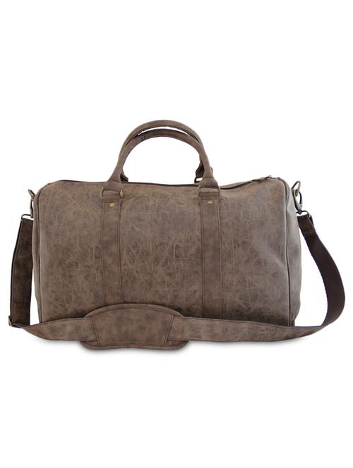 dark brown leatherette weekender bag - 1161523 - Very Small Image - 1