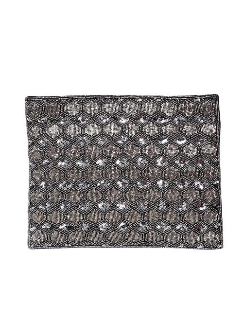 silver cotton clutch - 11621946 - Very Small Image - 1